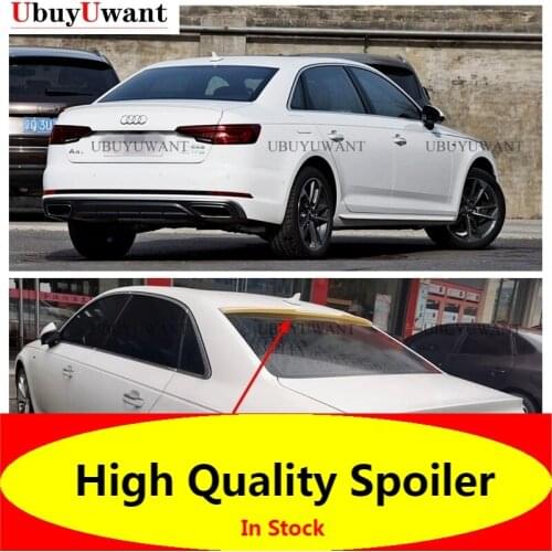 For AUDI B9 NEW A4 2016 2017 2018 2019 ABS Primer Rear Roof Spoiler Tail Trunk Boot Wing Decoration Car Styling