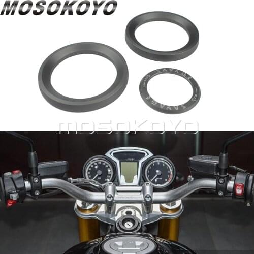 For BMW R NineT & R1200R Motorcycle Speedo Techo Meter Instrument Surround Housing Guard w/ Key Ring Trim Cover 2014-2017