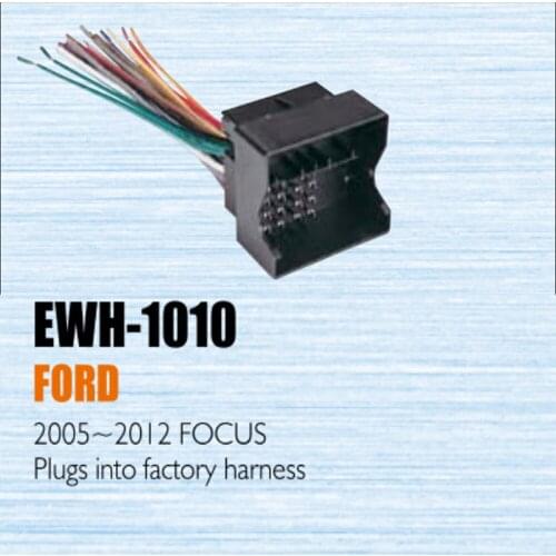 For Ford 2005-2010/2011/2012 Plugs Into Factory Harness Radio Power Wire Adapter / Aftermarket Stereo Cable / Male DIN To ISO