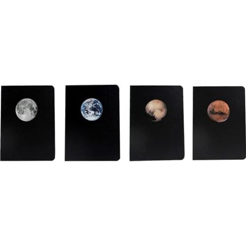 Planet Diary A5 Creative DIY Blank Black Inner Page Sketchbook Diary for Drawing Painting Graffiti Notebook Journal