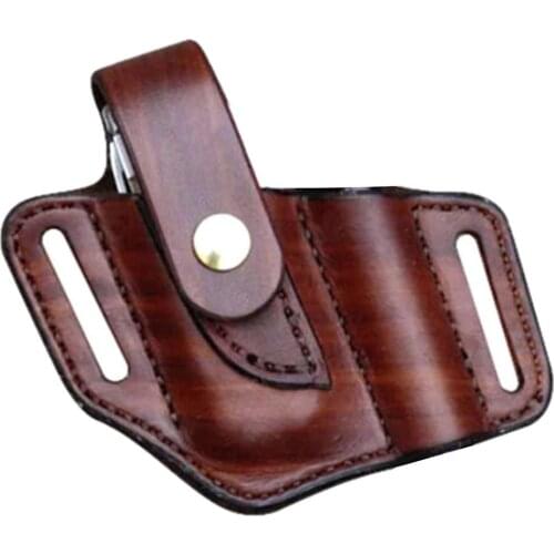 Flashlight Leather Sheath Multitool Sheath EDC Pocket Organizer Holster Pouch Bag Pocket Hunt Camp Outdoor Carry Multi Gear