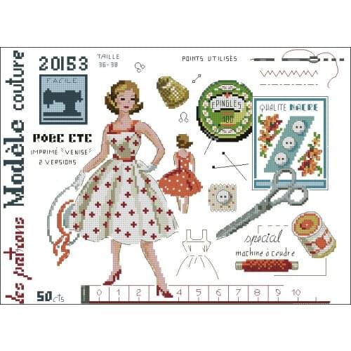 Top Quality hot selling lovely counted cross stitch kit A tailors shop Sewing shop Dress Shop Hop Tailor