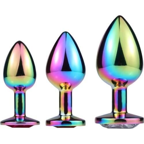 Multicolor Metal Anal Plug S/m/l Man/women Masturbator Anal Stimulation Massager Smooth Anal Dilator Adults Sex Toys anal toy