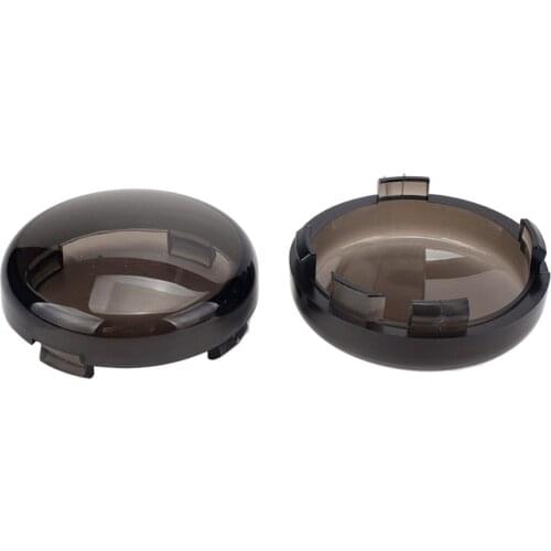 2 x Smoke Turn Signal Light Lens Cover & Bulb For Harley Davidson Touring Electra Glides Road King Smoke