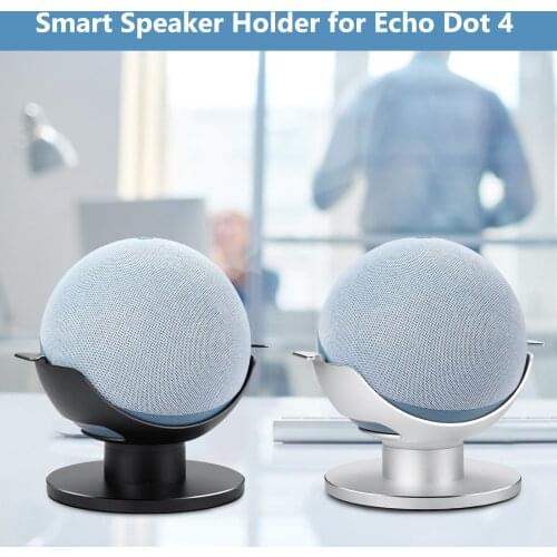 Aluminum Alloy Desktop Stand For Echo Dot 4th Gen Smart Speaker Durable Portable Storage Rack Bluetooth Speakers Holder Bracket