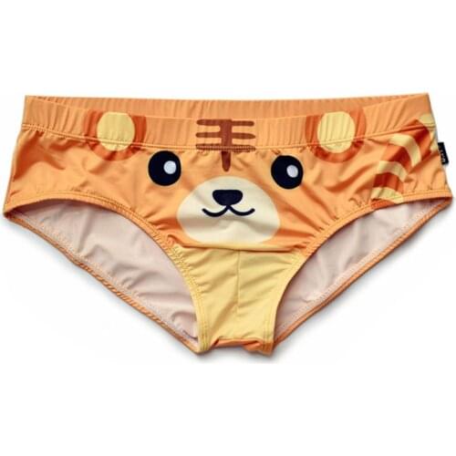Mens underwear underpants gay ropa interior hombre cuecas masculinas cute cartoon underwear thin low-rise sissy calzoncillos