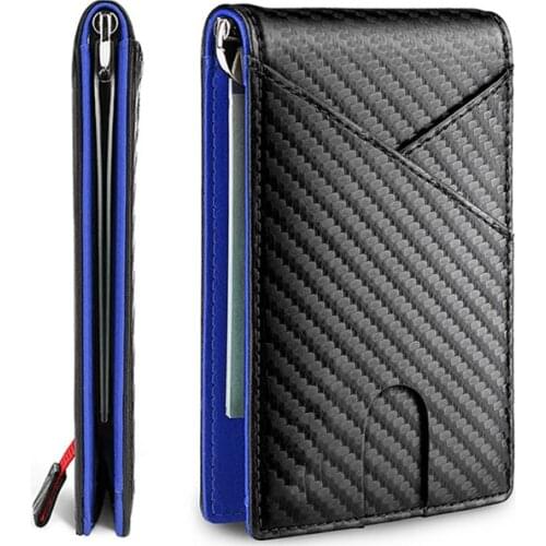 2021 new ultra-thin wallet business men card holder fashion RFID card holder carbon fiber card holder