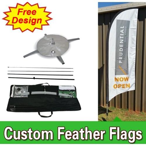 Single sided Feather flags banners with Cross Base Custom Printing Cheap Flags FREE Shipping FREE Design feather flags for sale