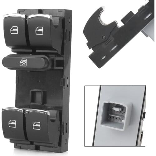 3C8959857 Car Electric Master Driver Side Power Window Switch For Volkswagen Passat Golf Tiguan TOURAN Rabbit Seat ALTEA IBIZA