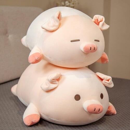 80CM Kawaii BoBo Piggy Plush Fat Pillow Toys Soft Stuffed Cartoon Animal Doll Chair Cushion Birthday Christmas Gift for Kids
