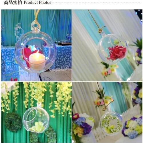 Transparent Acrylic Ball Vase Bowl Hanging Air Plant Terrariums Candle Container Wedding Party Manzanita Tree Hanging Decoration