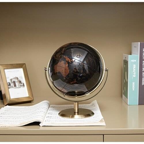 Modern globe ornaments office desktop living room metal decoration ball home soft decorations