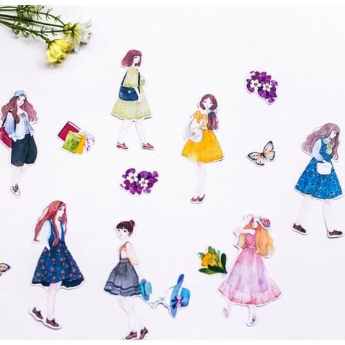 S4 A Girls Life With Skirts Freedom Stickers Adhesive Stickers DIY Decoration Stickers