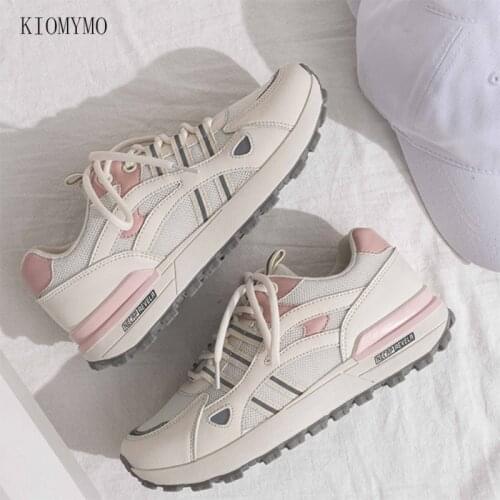 Korean Version Of Harajuku Style Student Street Sports Shoes 2021 New Spring And Autumn Casual Platform White Shoes Women