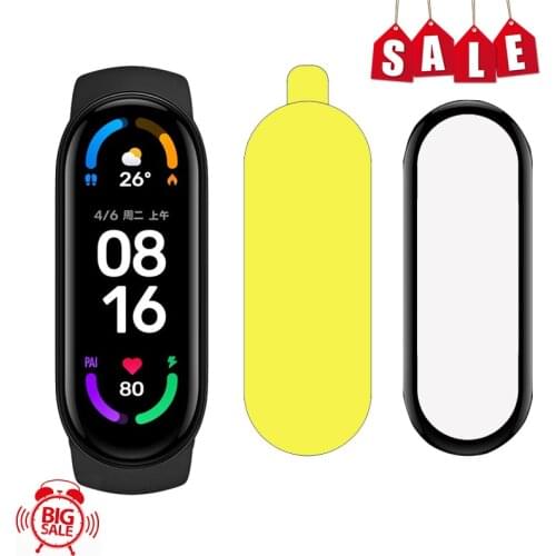 Protective film for Xiaomi mi band 6 TPU soft film for Mi band6 Smart Watchband 6 Soft Screen Protector Film For mi band 6
