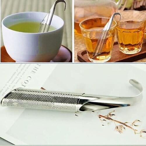 1 Pcs Tea set Accessories Strainer Amazing Stainless Steel Infuser Pipe Design With hook Tea Spoon filter screen Can Move Tools
