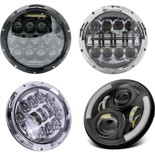 1pcs LED Headlights 7 inch Round Motorcycle Light for Motorcycle Touring Electra Glide