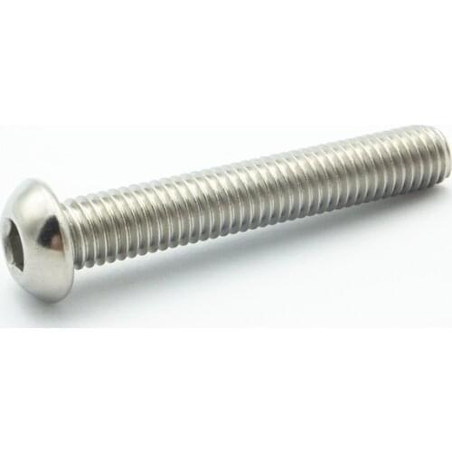 10PCS M5 304 Stainless Steel Metric Thread Hex Socket Pan Head Screw Bolt Fastener