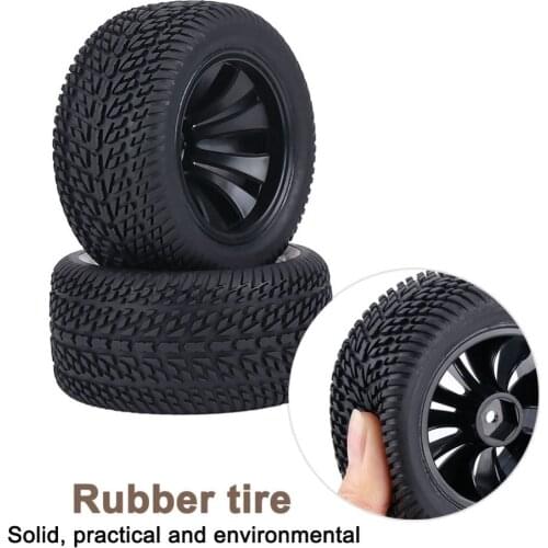 2021 2pcs/set 1/12 Rubber Racing Car Tyre Tires & Plastic Hubs Wheel Rims for 1:12 RC Car Racing Car RC Spare Parts Wheel Tire