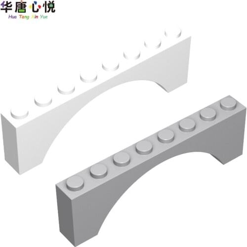 20PCS/Set 3308/16577 MOC 1x8x2 Brick with Bow Bridge Assembles Accessories Parts Building Blocks Toys for Children Kids Gifts