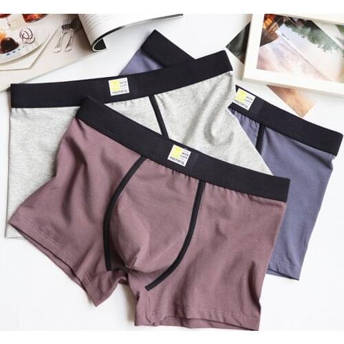 3pcs/Lot Hot Sale High Quality Fashion Men Short men Sexy underwear ice silk mens cotton Shorts