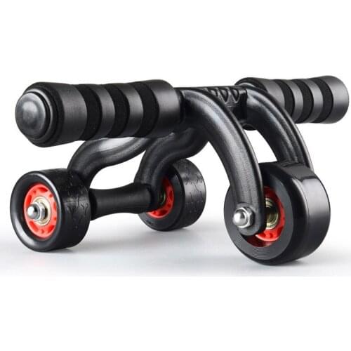 4 Rolls Ab Roller Abdominal Muscle Trainer Indoor Home Training Device Gymnastics Waist Belly Muscle Exerciser Equipment