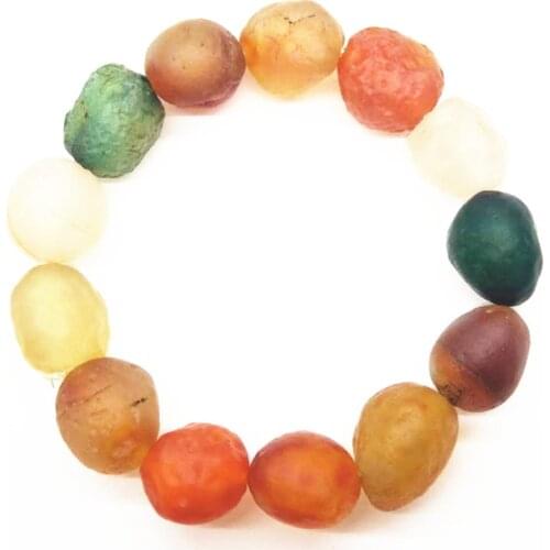 Alashan Sugar Heart Agate Bracelet Gobi Stone Colorful Red Agate Bracelet Raisin Rough Stone Feng Shui Bracelet Home Decore