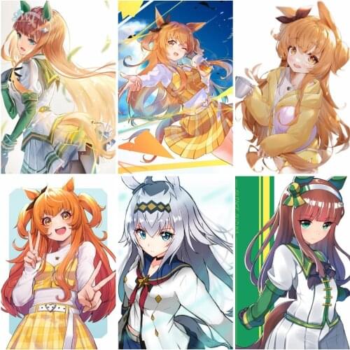 Anime Posters Canvas Painting Uma Musume:Pretty Derby Retro Poster Wall Poster Wall Decor Wall Art Picture Room Decor Home Decor