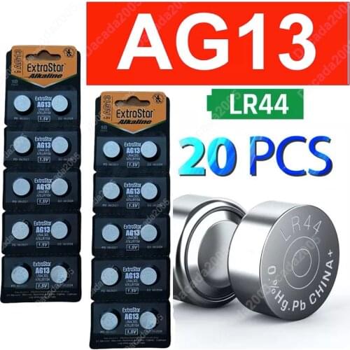Dacada2005 | 20 LR44 batteries | AG13 | Battery LR44 | LR44 Battery | Button batteries LR44 | Clock Battery | Button Battery