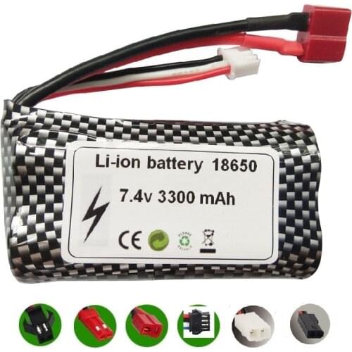 7.4V 3300mAh Lipo Batery T/SM/JST/TAMIYA Plug For remote control RC helicopter toys parts 7.4 V Lipo battery 18650 Toys Battery