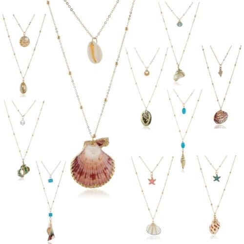 Fashion exquisite necklace for women with faux pearl / coin /stone /shell pendant design choker female creative halsketting