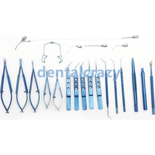 21PCS titanium alloy Cataract Set Ophthalmic microsurgery instrument