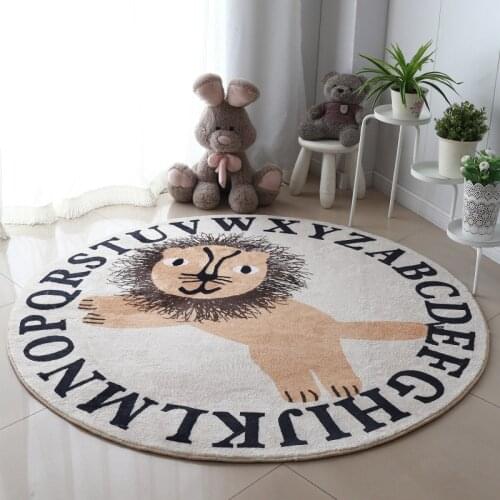New Cartoons Mat for children Baby Play Mat Round Carpet Animal Lion Playmat Newborn Photography Props Bebe Living Room Carpet