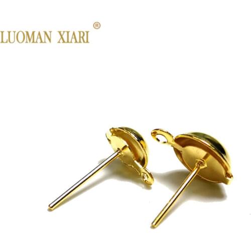 Wholesale 100 Pcs lot Free Shipping Sterling Golden Earpins Ear Wire Earrings Findings Jewelry Accessory DIY Earring