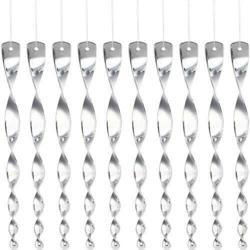 10pcs Bird Repeller Rotating Rod Reflective Wind Spiral Control Device Agricultural Scare Bird Garden Ornaments Decor