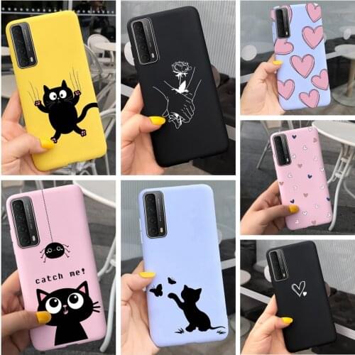 Couple Mobile Phone Case For Huawei psmart 2021 Case Lovely Heart Bumper Cover For Huawei P smart 2019 2020 psmart Z PPA-LX2