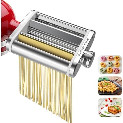 Noodle Makers Parts For Kitchenaid Fettuccine Cutter Roller Attachment Stand Mixers for Kitchenaid Pasta Food Accessories Tools