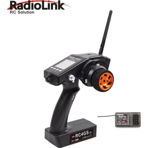 Radiolink RC 4GS 2.4G 4CH Gyro RC Controller Transmitter With R6FG Receiver For RC Car Boat Remote Control Parts