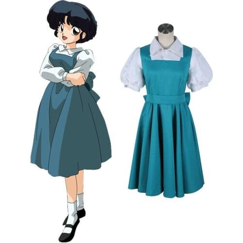 Ranma 1/2 The Case of the Furinkan Stalker! Akane Tendo Akane Outfit Dress Cosplay Costume