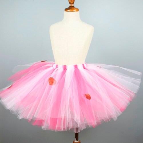 Girls Pink Fluffy Tutu Skirt Baby Girl Birthday Party Skirt Kids Dance Ballet Tutus Kids Halloween Valentines Day Costume