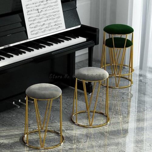 Modern minimalist dressing stool light luxury nail dressing table stool makeup stool ins Nordic bedroom girl net red chair