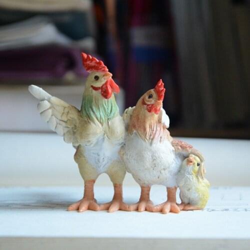 Wedding decoration crafts handmade I like sweet chicken zodiac animal cartoon birthday decorations crafts resin decoration