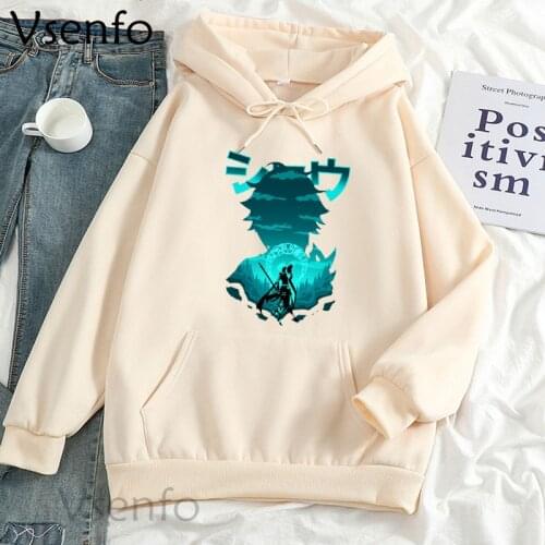 Genshin Impact zhong li hoodies women game anime aesthetic womens sweatshirt harajuku pullover hooded sweatshirt woman clothes
