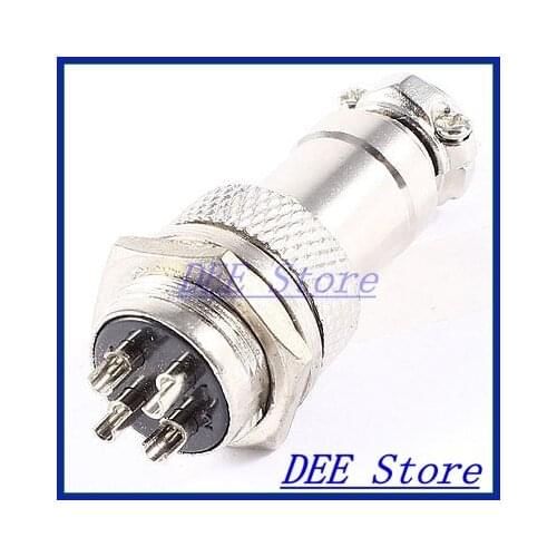 Panel Mount Universal Aviation Connector Plug 16mm Diameter Thread GX16 4P