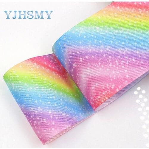 YJHSMY I-18428-48 10 yards 75 mm Cartoon Printed grosgrain ribbons,DIY handmade Hair accessories Material wedding gift wrap