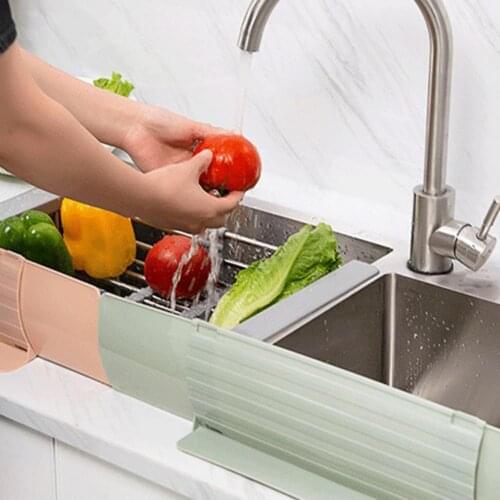 1 Set Sink Water Barrier Space-saving Strong Adsorption PP Collapsible Smooth Suction Cup Detachable Retractable sink flap