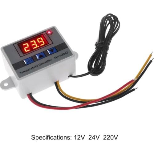 12V 24V 220V W3002 Digital Temperature Controller 10A LED Thermostat Regulator