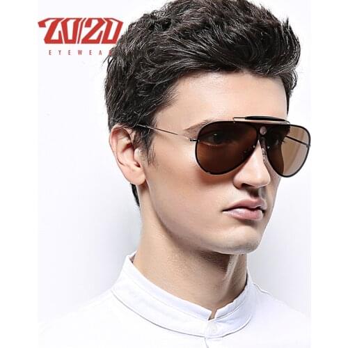 20/20 Brand New Vintage Unisex Sunglasses Men Fashion Pilot Glasses Woman Shades Brown Eyewear UV400 Gafas 17021