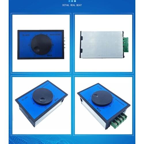 20A high-power PWM DC motor speed controller, brush motor reducer, slow start, current limit 12V24V36V48