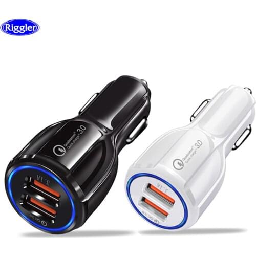 QC3.0 Car USB Charger Dual USB Port Phone Charger for iphone Samsung Xiaomi Tablet Universal